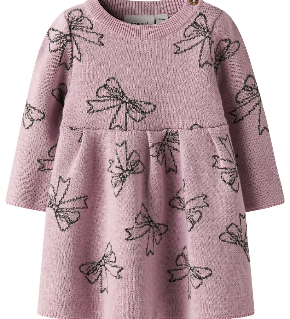 Name It Kjoler|Juletøj*Kjole - Strik - NbfRebowie - Keepsake Lilac
