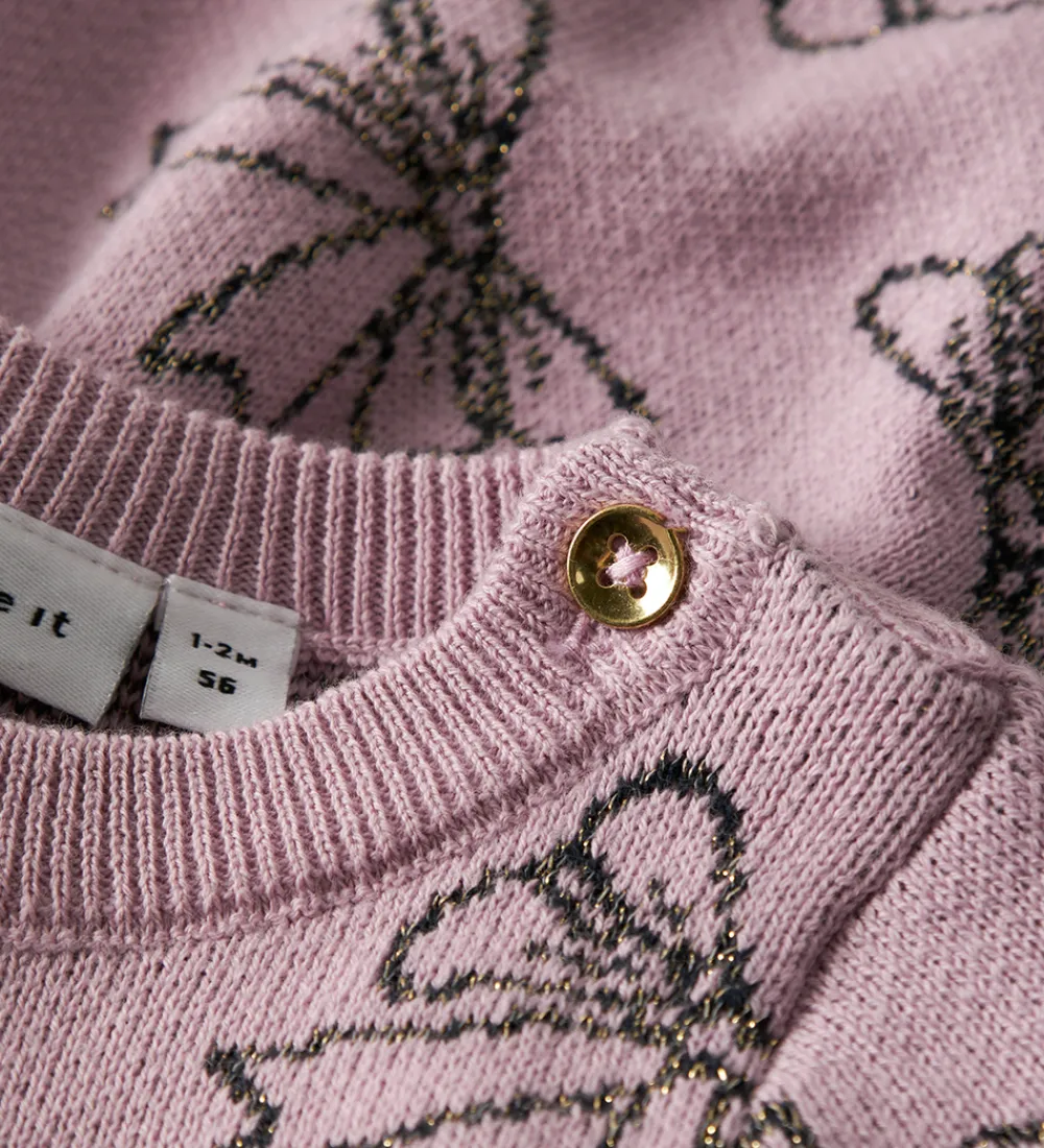 Name It Kjoler|Juletøj*Kjole - Strik - NbfRebowie - Keepsake Lilac