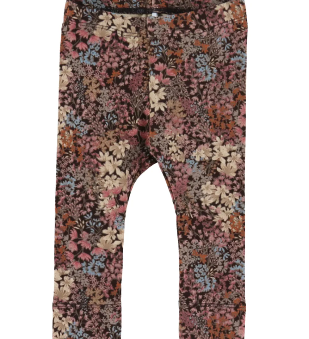 Leggings-Name It Leggings - NbfResa - Chocolate Brown