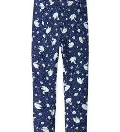 Name It Leggings*Leggings - NmfDavina - AOP - Beacon Blue/Swans