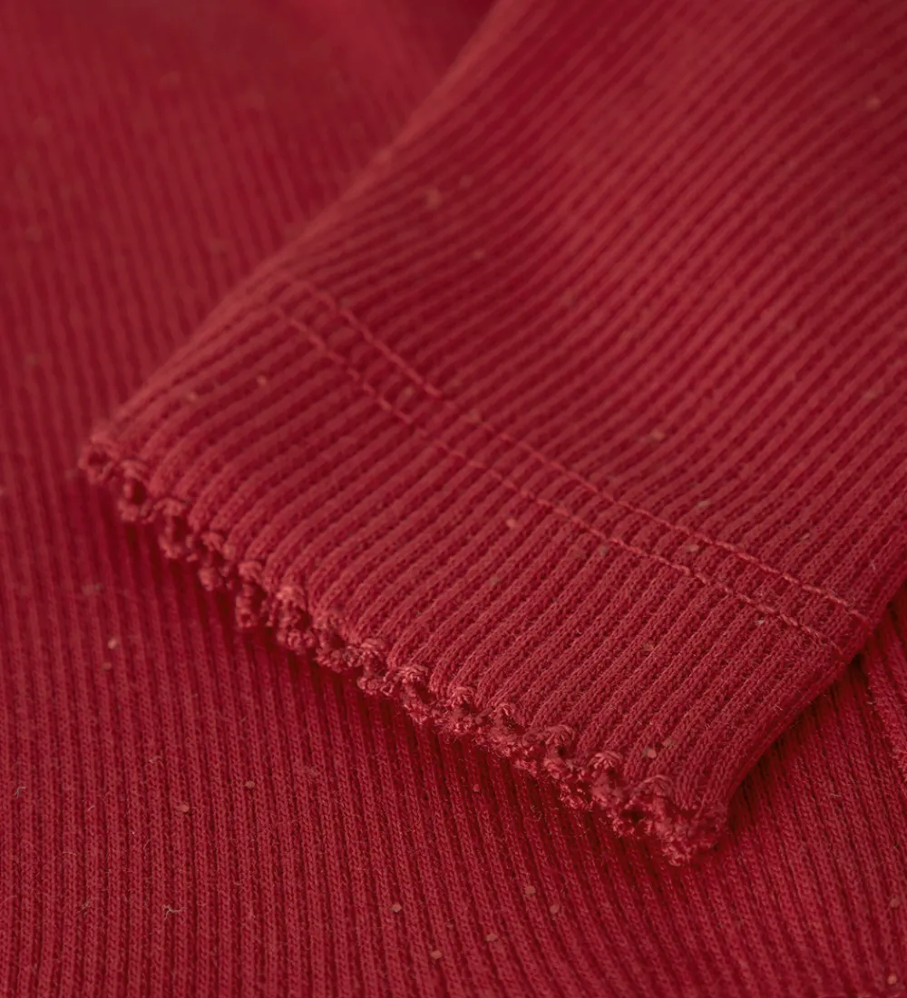 Leggings|Juletøj-Name It Leggings - Rib - NbfRosally - Jester Red m. Glimmer