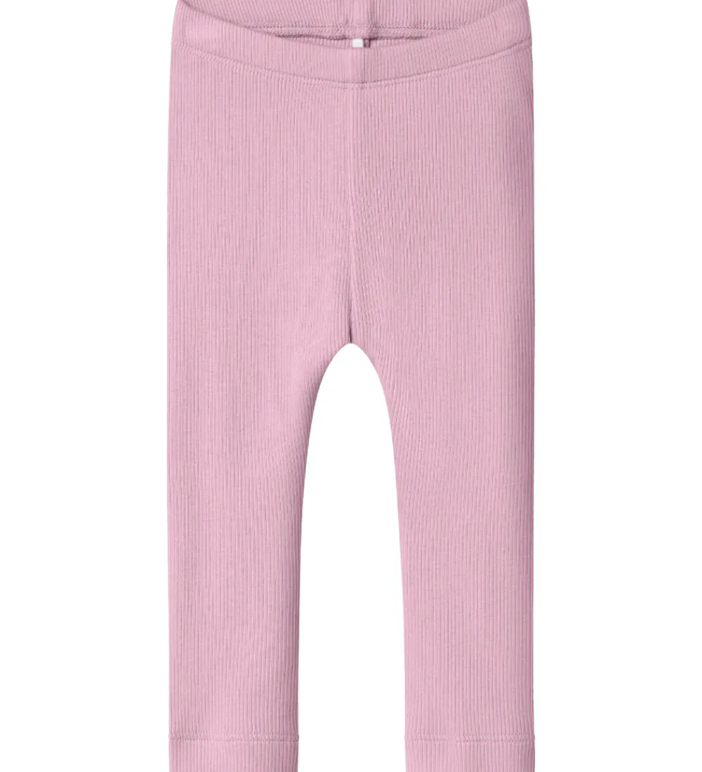 Name It Leggings|Unisex-Tøj*Leggings - Rib - NbnKab - Fragrant Lilac