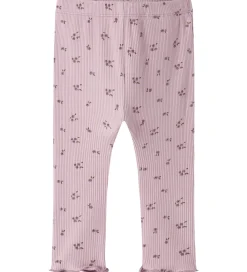 Leggings-Name It Leggings - Rib - NbfSoho - Keepsake Lilac