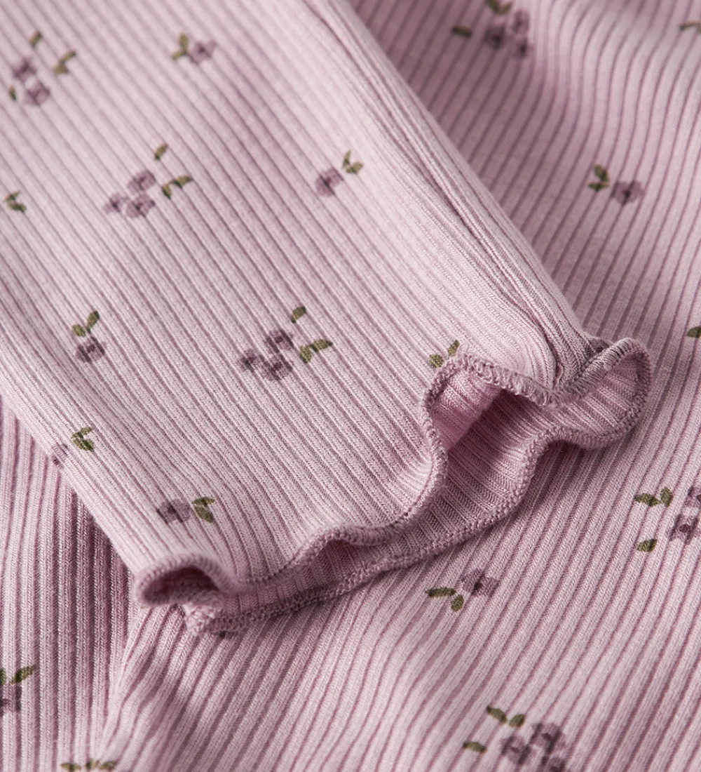 Leggings-Name It Leggings - Rib - NbfSoho - Keepsake Lilac