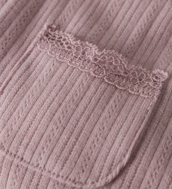 Leggings-Name It Leggings - Rib - NbfSiva - Keepsake Lilac m. Hulmønster