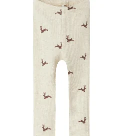 Leggings-Name It Leggings - Rib - NbnRoko - Peyote Melange