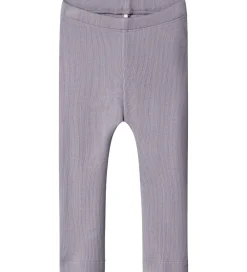 Name It Leggings|Unisex-Tøj*Leggings - Rib - NbnKab - Lavender Gray