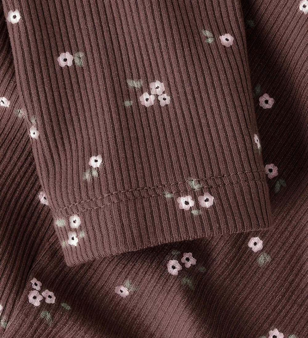 Leggings-Name It Leggings - Rib - NmfSoho - Peppercorn
