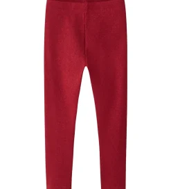Leggings|Juletøj-Name It Leggings - Rib - NmfSiclo - Jester Red m. Glimmer