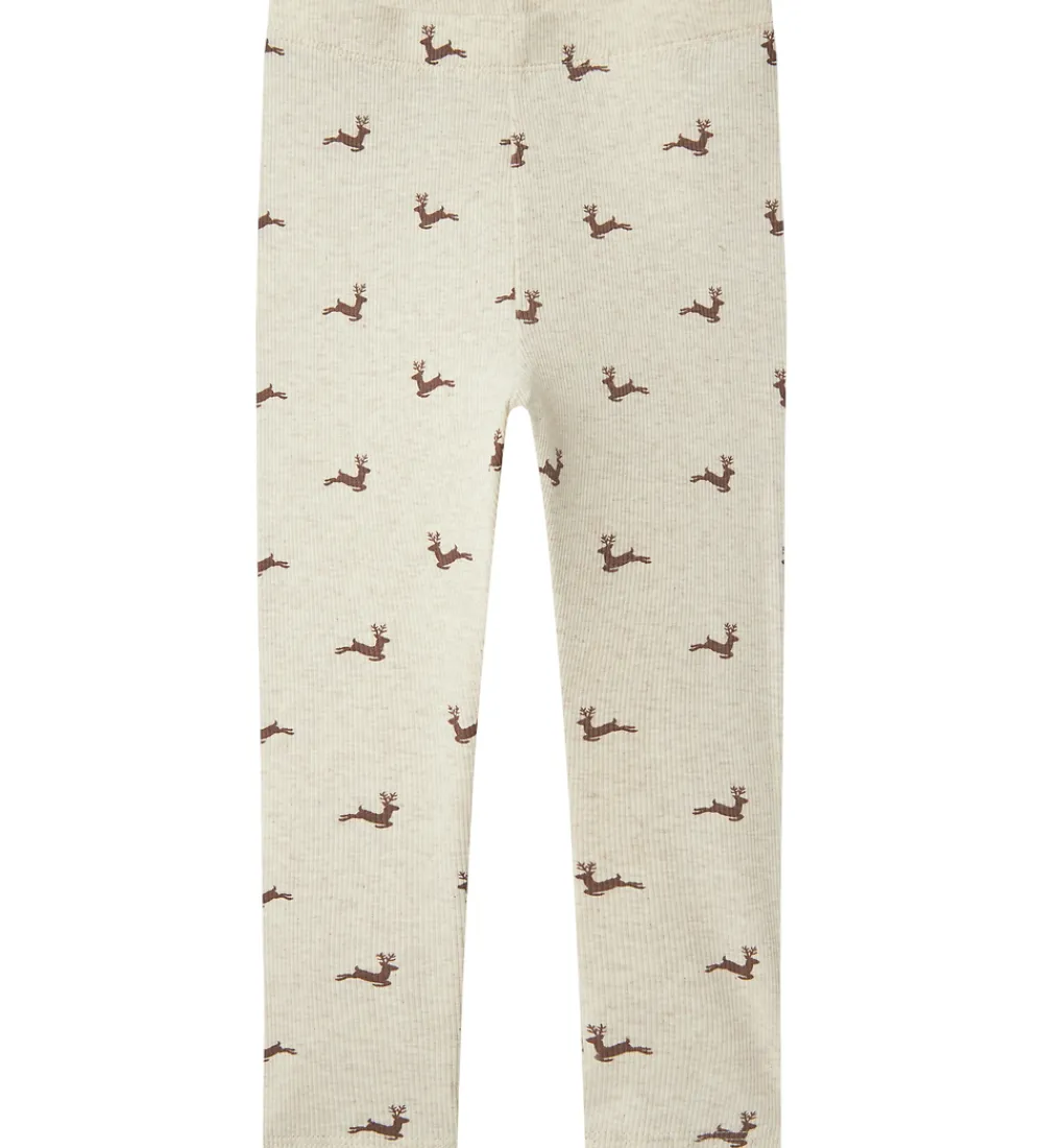 Leggings-Name It Leggings - Rib - NmnRoko - Peyote Melange