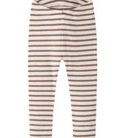 Leggings-Name It Leggings - Rib - Noos - NbnBani - Toasted Coconut