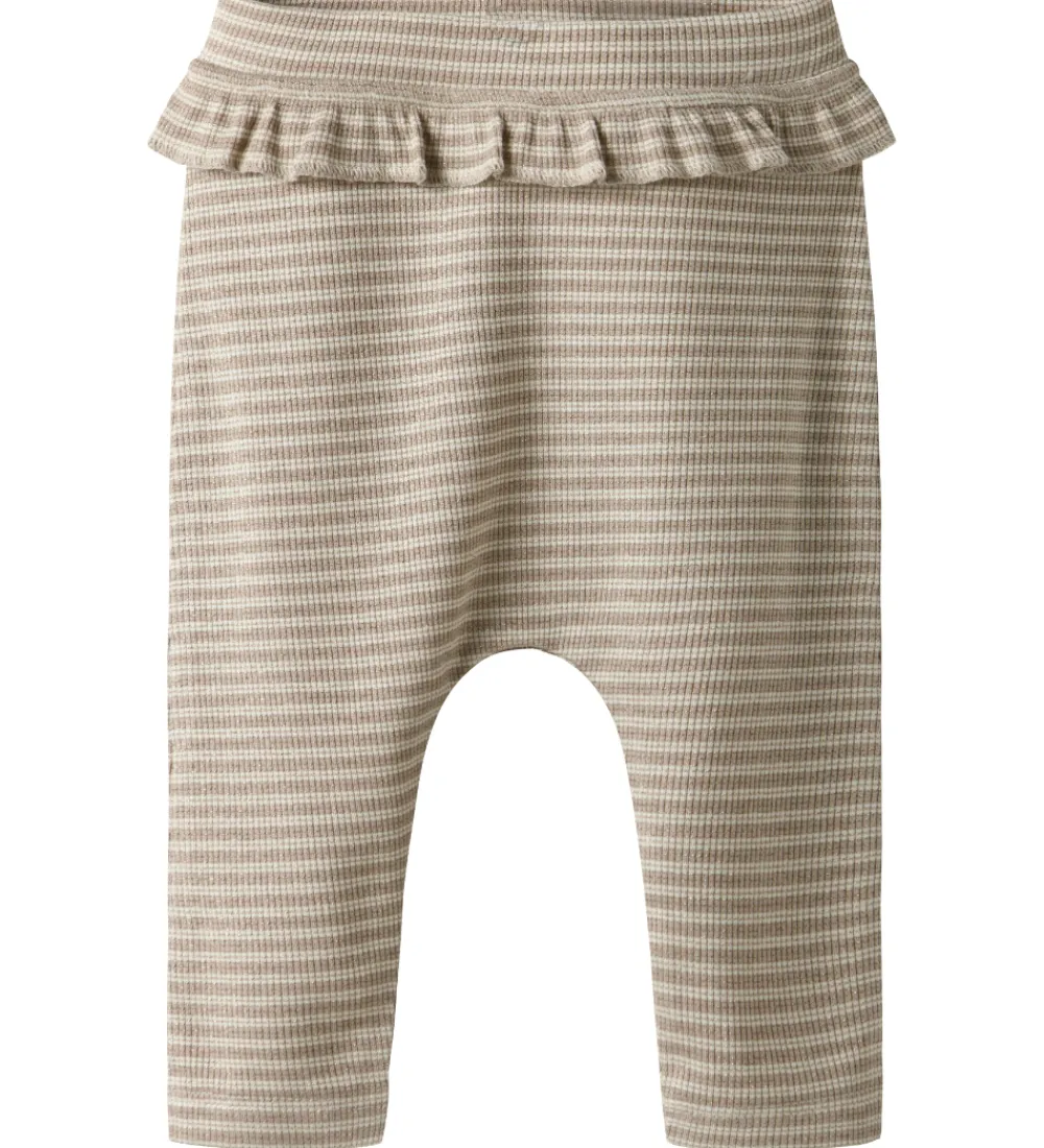 Leggings|Juletøj-Name It Leggings - Viskose - NbfSister - Cloud Dancer