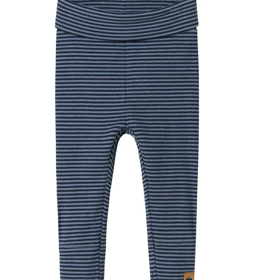 Leggings-Name It Leggins - Rib - NbmBerro - Navy Blazer