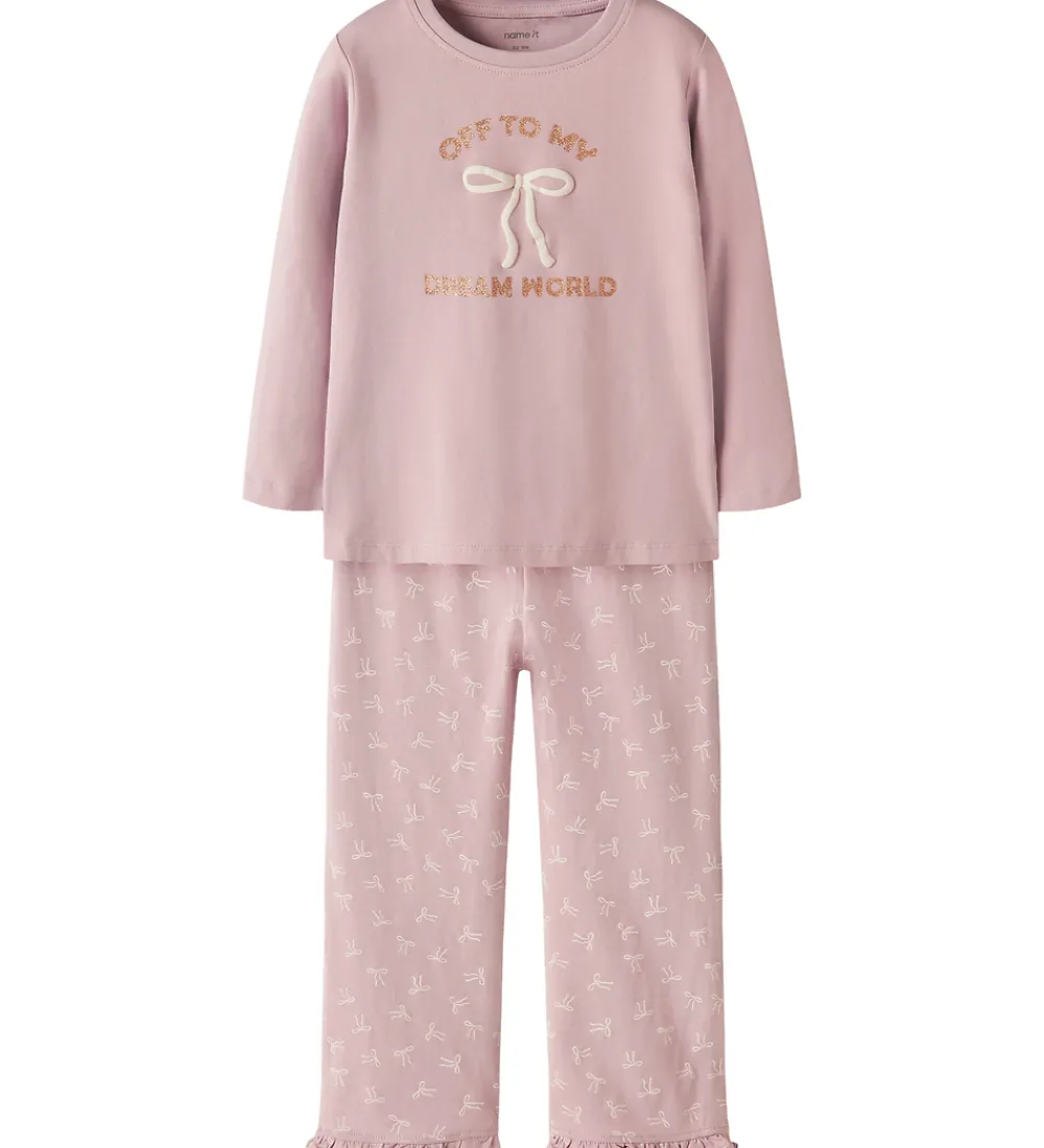 Name It Nattøj*Nattøj - 2-delt - NmfRagna - Keepsake Lilac m. Print