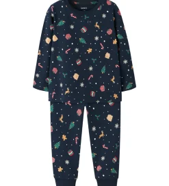 Name It Nattøj*Nattøj - 2-Delt - NmnVismas - Navy Blazer/Xmas AOP Navy