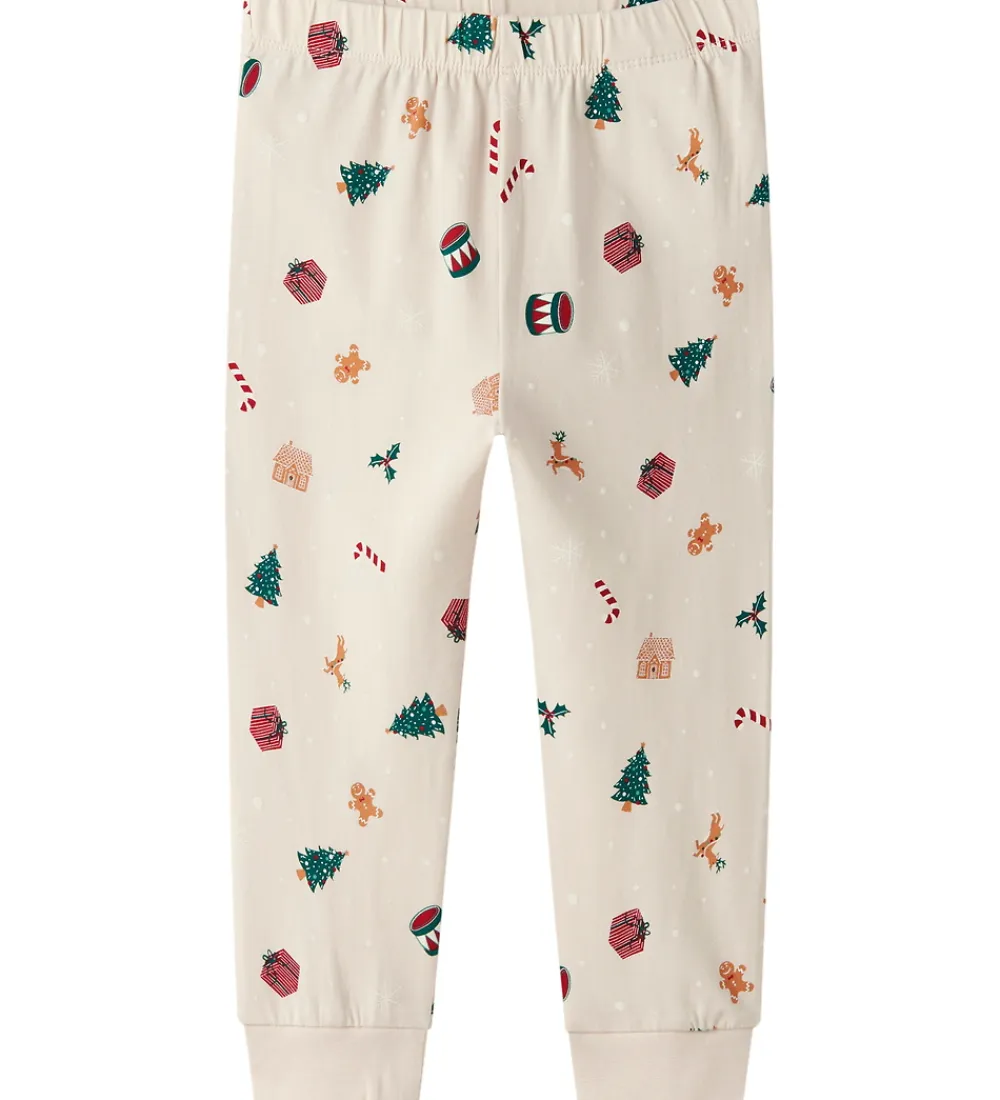 Name It Nattøj*Nattøj - 2-Delt - NmnVismas - Whitecap Gray/Xmas AOP