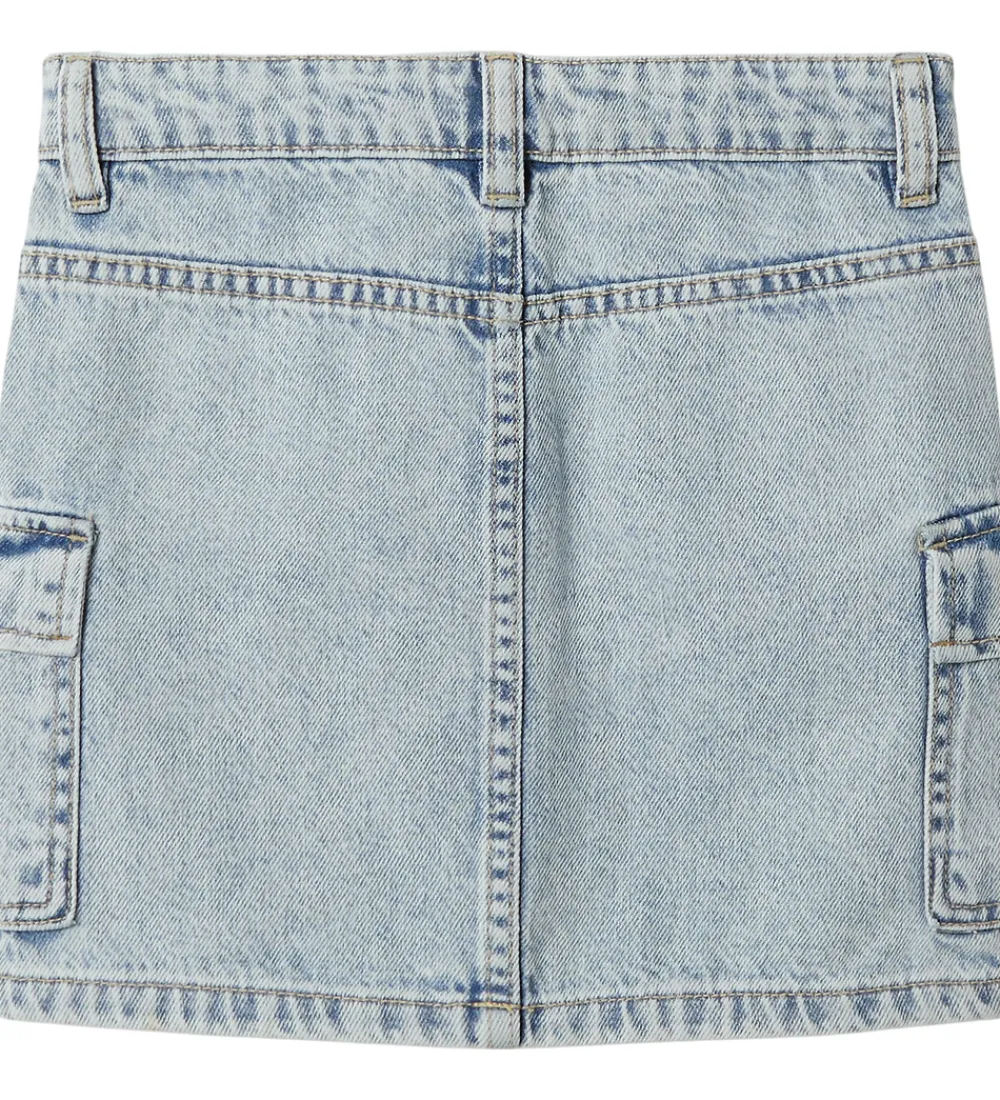 Nederdele-Name It Nederdel - Denim - NkfMillie - Cargo - Light Blue Bleach