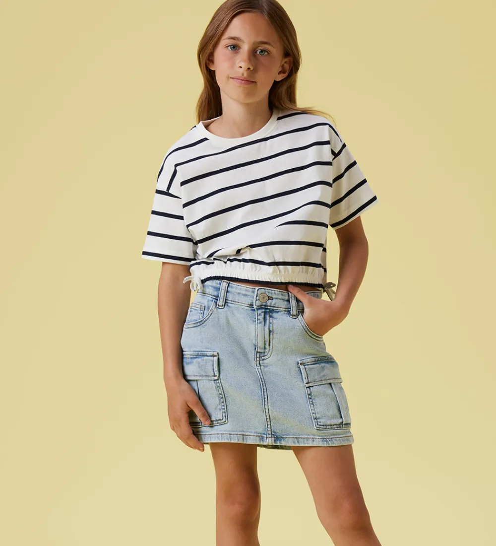 Nederdele-Name It Nederdel - Denim - NkfMillie - Cargo - Light Blue Bleach