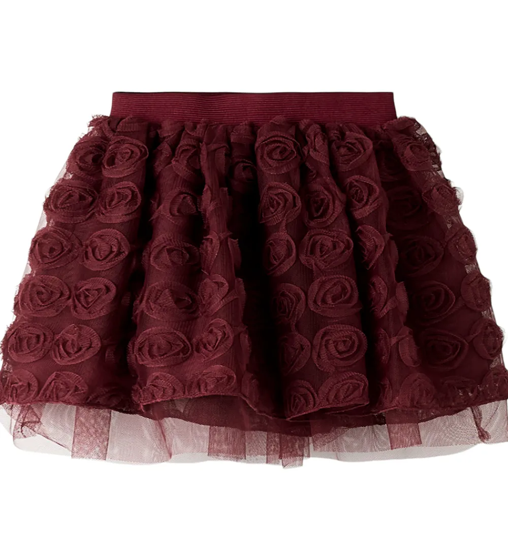 Nederdele-Name It Nederdel - Tyl - NmfSykia - Burgundy