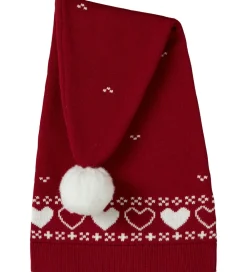 Huer Og Hatte-Name It Nissehue - Strik - NmnRismas - Jester Red/Hearts