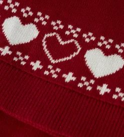 Huer Og Hatte-Name It Nissehue - Strik - NmnRismas - Jester Red/Hearts