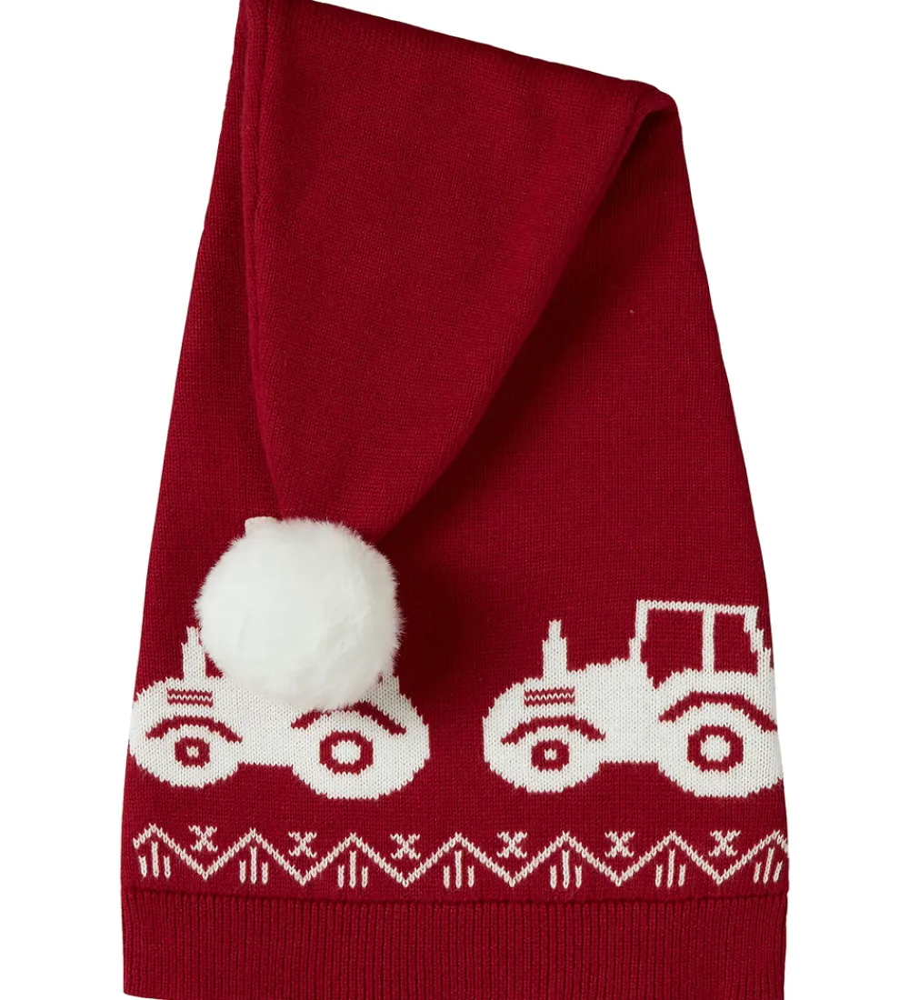 Huer Og Hatte-Name It Nissehue - Strik - NmnRismas - Jester Red/Tractor