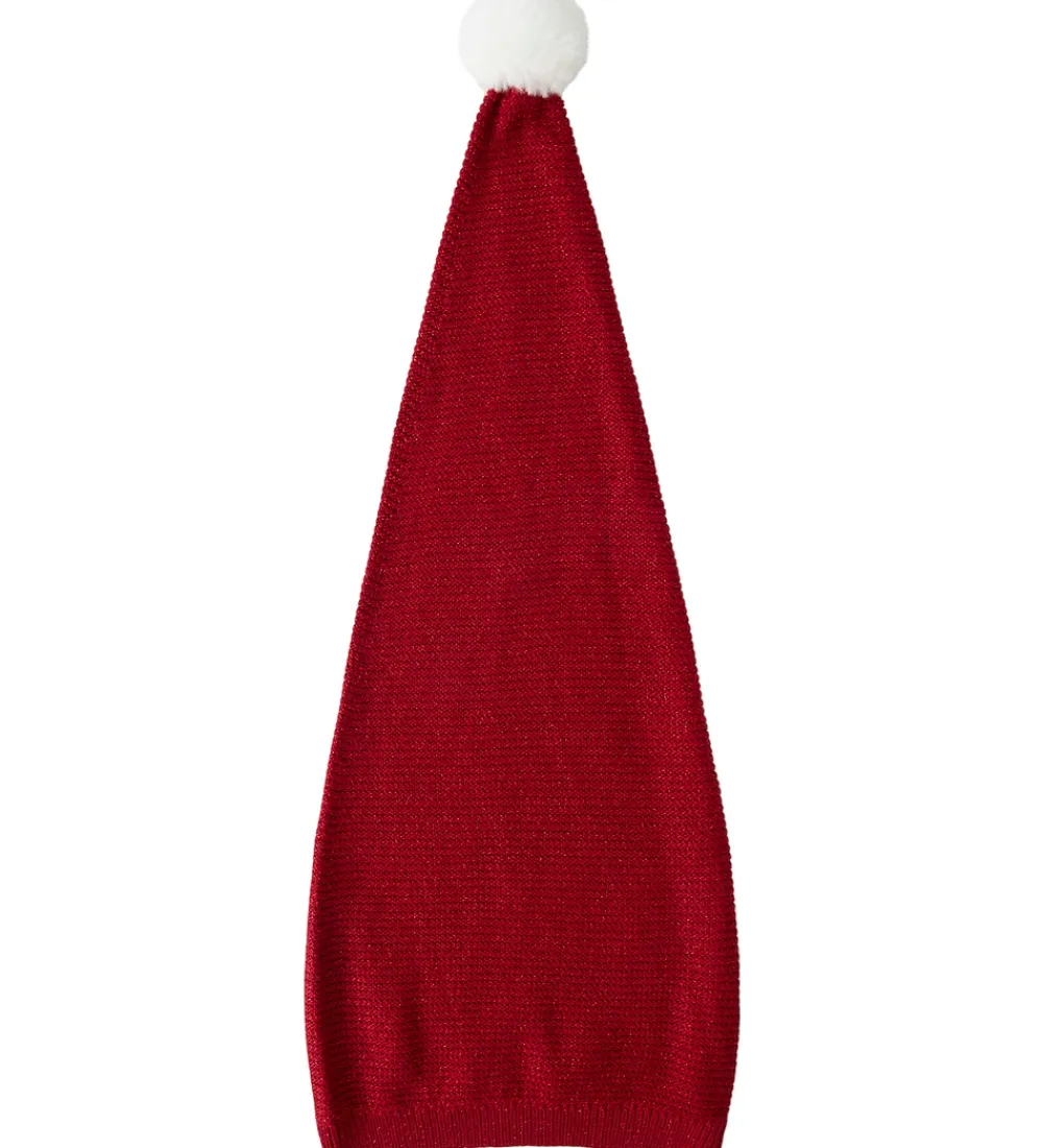 Huer Og Hatte-Name It Nissehue - Strik - NknRinjaha - Jester Red m. Glimmer