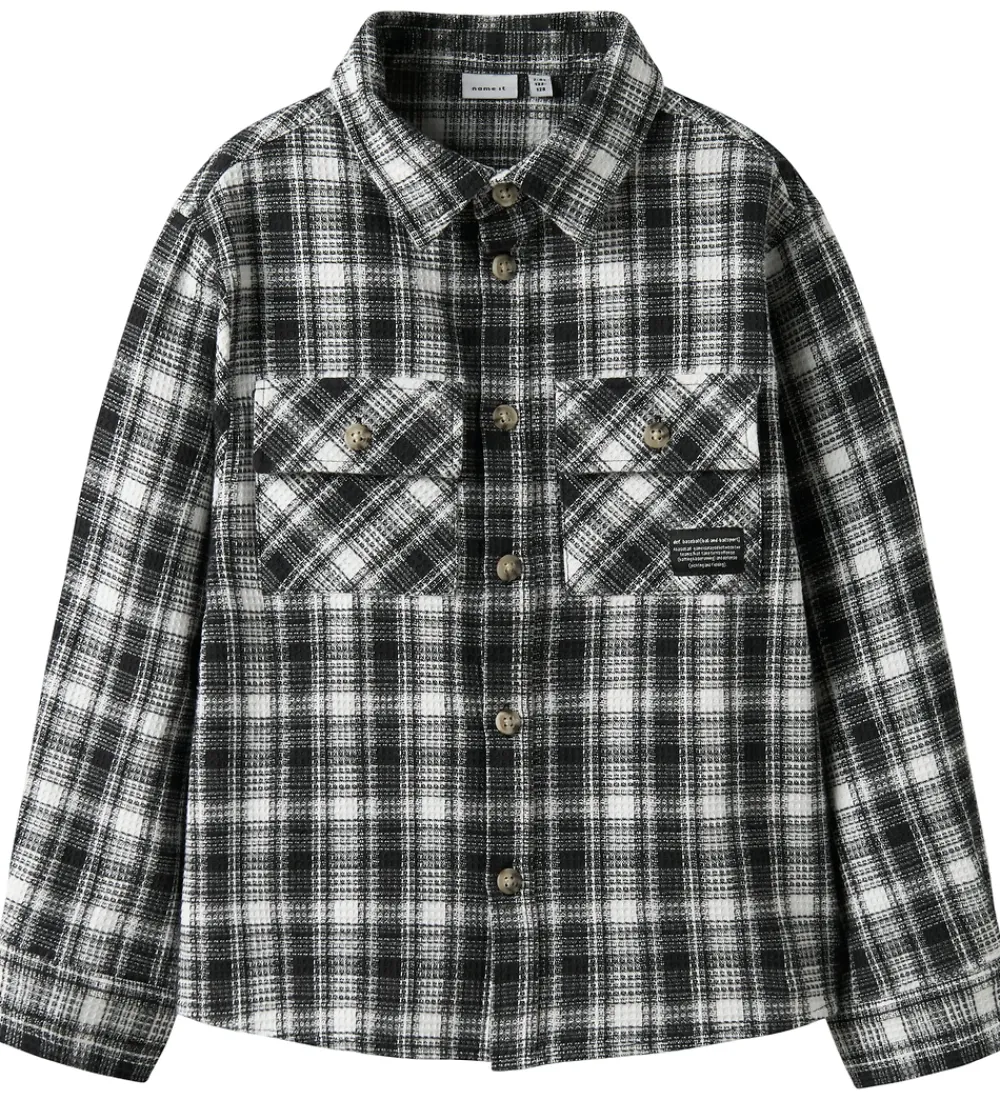 Skjorter-Name It Overshirt - NkmRaming - Sort