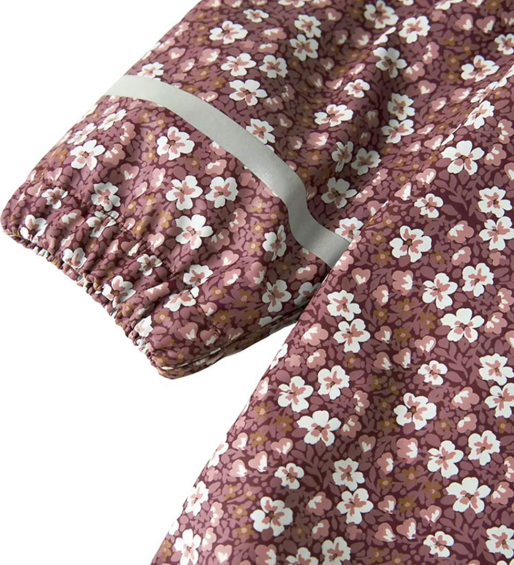 Regntøj-Name It Regndragt m. Fleece - NmfDry10 - Fig m. Blomster