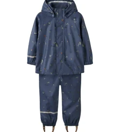 Name It Regntøj*Regntøj m. Seler - NmmDry10 - Vintage Indigo m. Print
