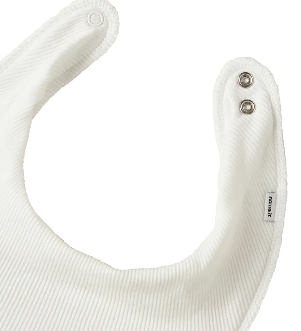 Name It Spisetid|Savlesmække*Savlesmæk - 3-pak - Rib - NbfYvette - Cloud Dancer/Keeps