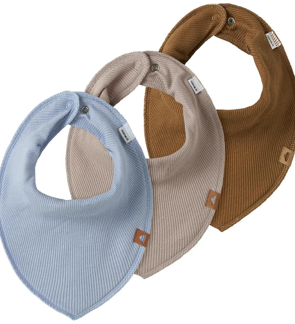 Spisetid|Savlesmække-Name It Savlesmække - 3-pak - Rib - NbmYasim - Kentucky Blue/Mus