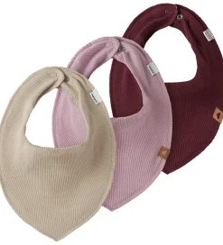 Name It Spisetid|Savlesmække*Savlsmække - Rib - NbfYvette - 3-pak - Cement/Keepsake L