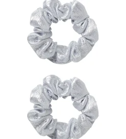 Hårpynt|Scrunchies-Name It Scrunchies - 2-pak - NkfRiglitter - Silver