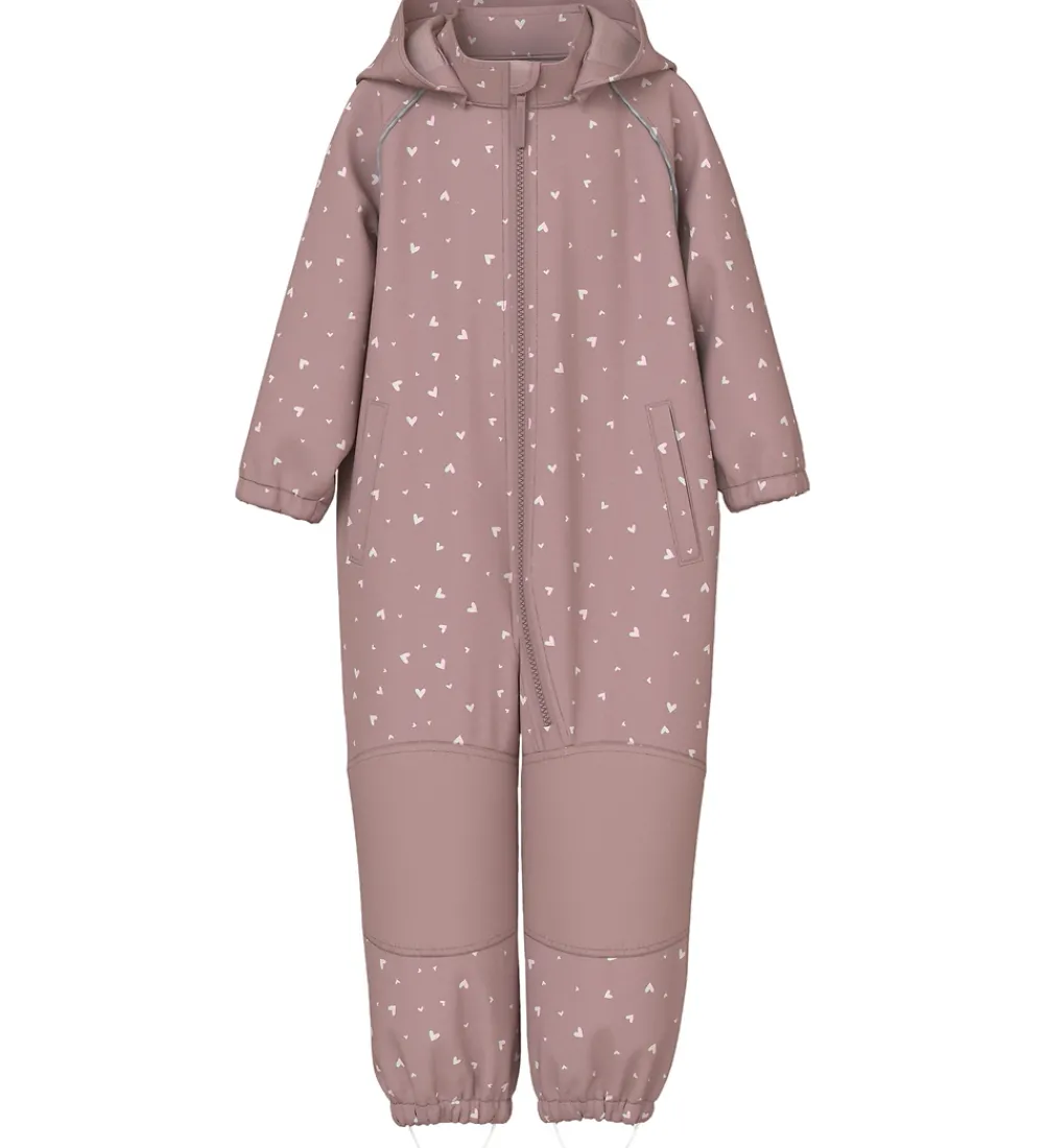 Softshell-Name It Shoftshelldragt m. Fleece - Noos - NmfAlfa08 - Woodrose/