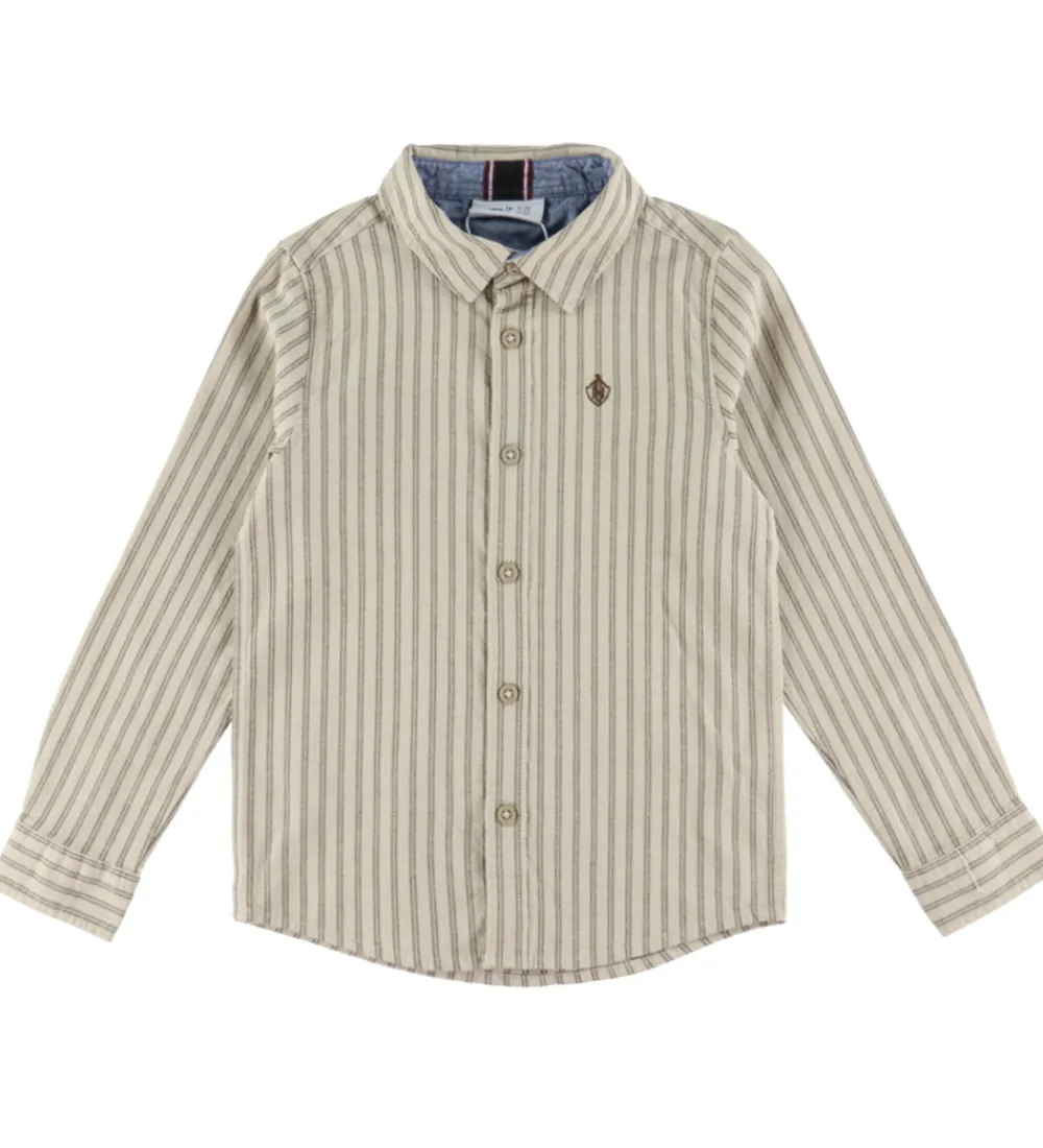 Skjorter-Name It Skjorte - NkmRekid - Island Fossil/Thin Stripe in Delici