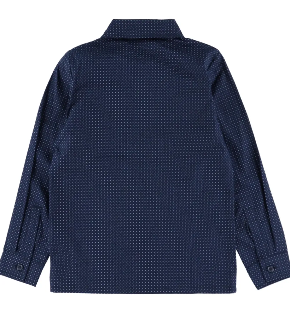 Name It Skjorter|Juletøj*Skjorte - NkmVilfred - Navy Blazer/Dot Kentucky Blue