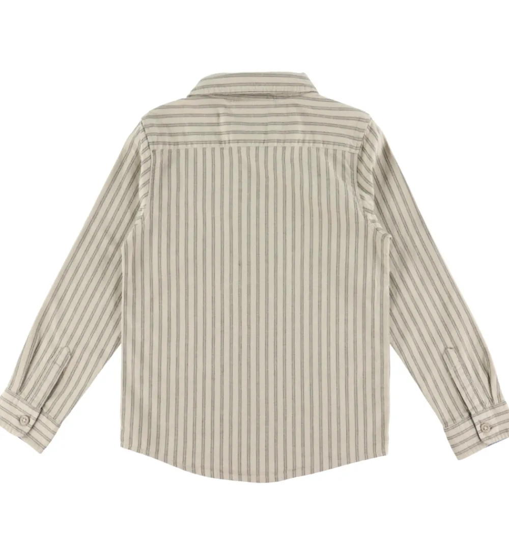 Skjorter-Name It Skjorte - NmmRekid - Island Fossil/Thin Stripe