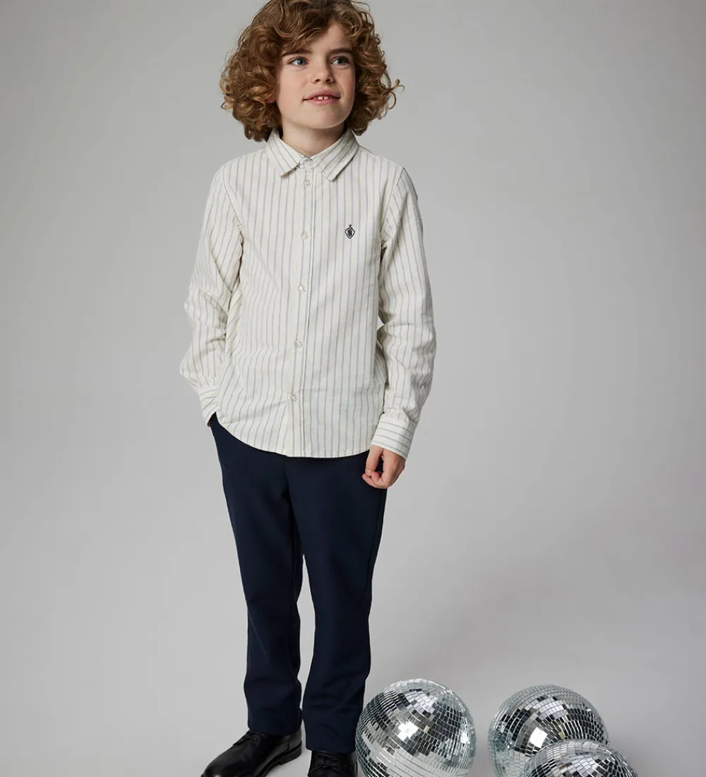 Skjorter-Name It Skjorte - Noos - NkmNewsa - Jet Stream Stripes/Navy Blaz
