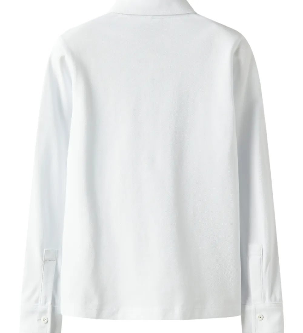 Skjorter-Name It Skjorte - Piqué - NkmRon - Jersey - Bright White