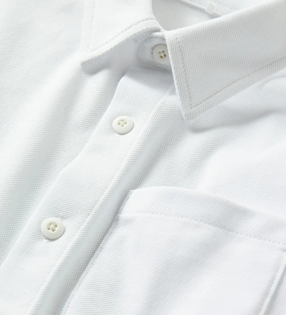 Skjorter-Name It Skjorte - Piqué - NkmRon - Jersey - Bright White