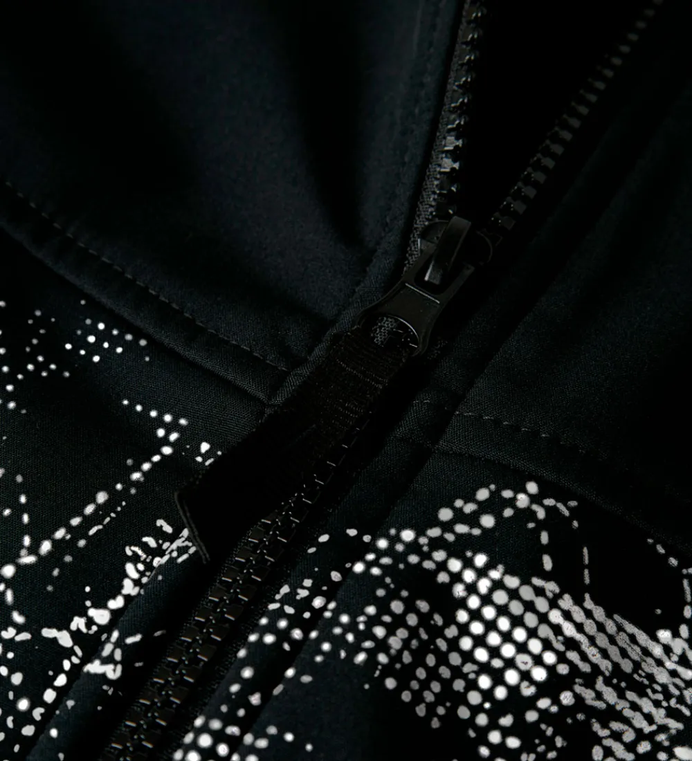 Softshell-Name It Softshell m. Fleece - NkmAlfa08 - Sort m. Refleksprint