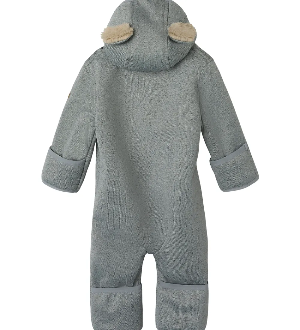 Name It Softshell*Softshelldragt m. Fleece - NbnMada08 - Grey Melange m. Ø