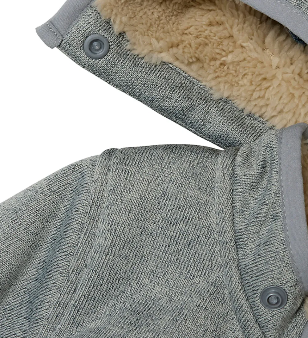 Name It Softshell*Softshelldragt m. Fleece - NbnMada08 - Grey Melange m. Ø
