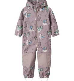 Softshell-Name It Softshelldragt m. Fleece - Noos - NmfAlfa08 - Purple Dov