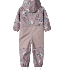 Softshell-Name It Softshelldragt m. Fleece - Noos - NmfAlfa08 - Purple Dov