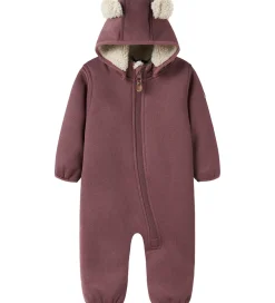 Softshell-Name It Softshelldragt m. Fleece - NbnMada08 - Rose Brown m. Øre