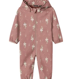 Softshell-Name It Softshelldragt m. Fleece - NbnAlfa08 - Woodrose/BUNNY