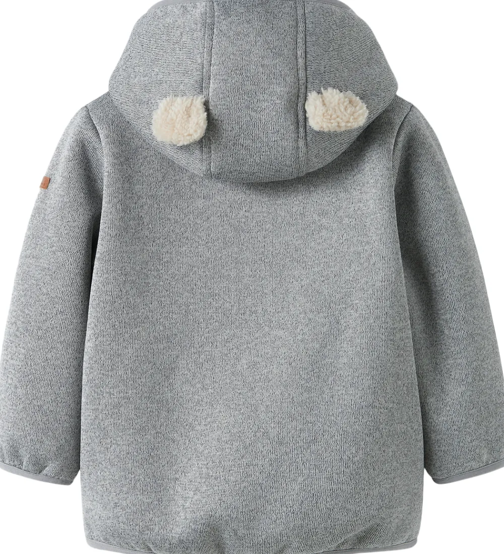 Name It Softshell*Softshelljakke m. Fleece - NbnMada08 - Grey Melange m. Ø