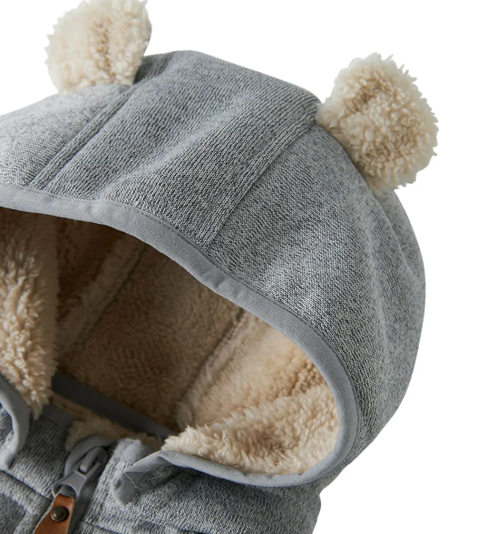 Name It Softshell*Softshelljakke m. Fleece - NbnMada08 - Grey Melange m. Ø